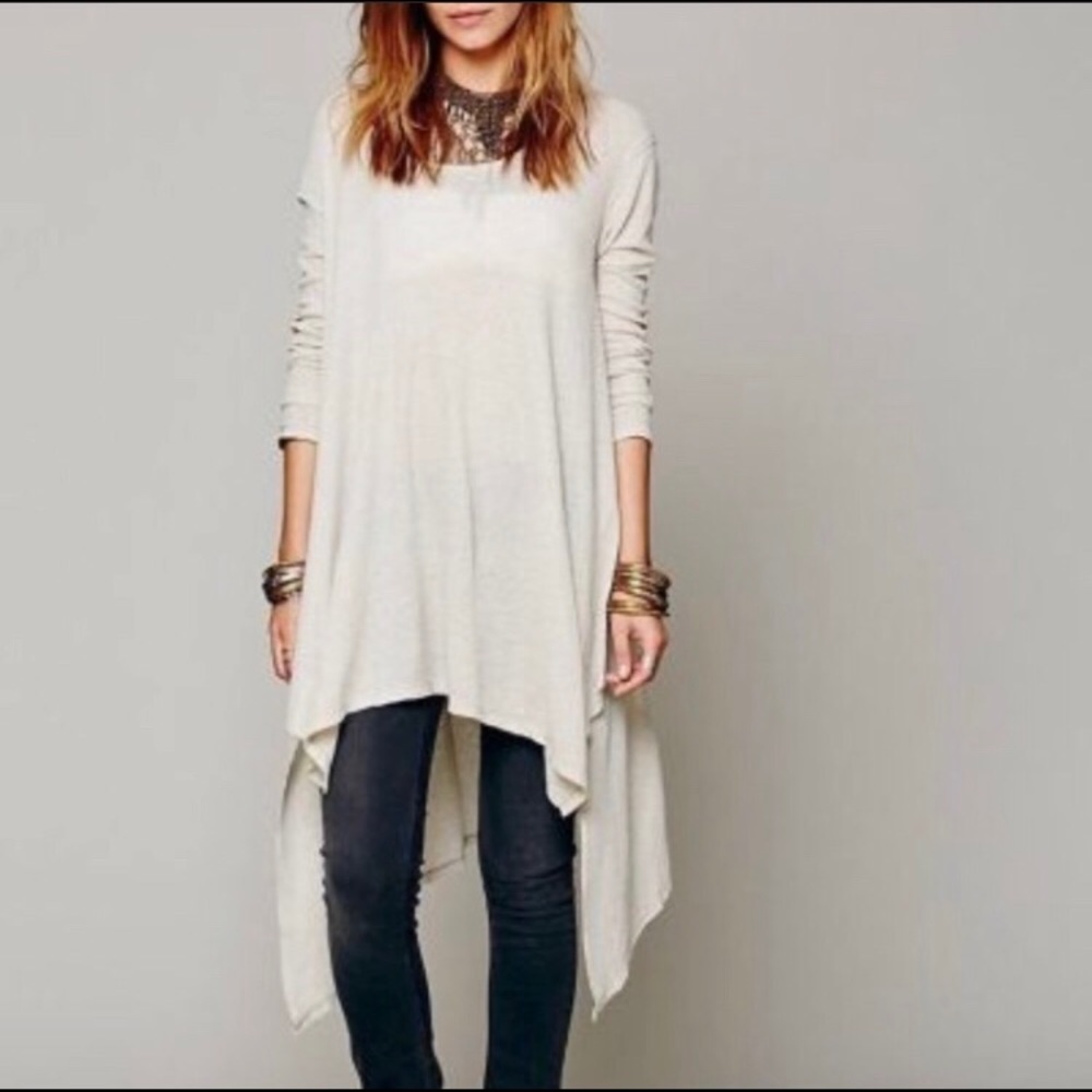 Free people Wonder Woman Top sz M, Cream sheer NWT